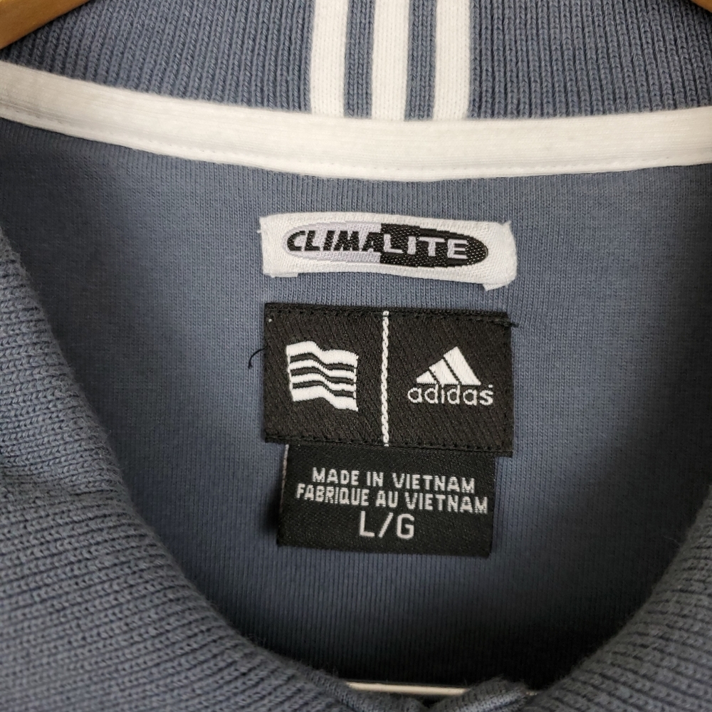 Adidas 💙 ClimaLite Polo Shirt. Size Large. - Picture 2 of 7